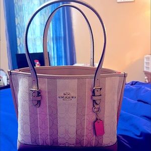 Mollie Tote 25 In Signature Jacquard With Stripes